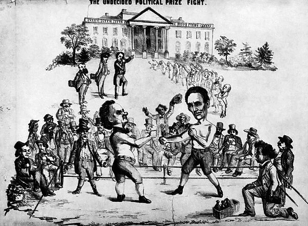 PRESIDENTIAL CAMPAIGN, 1860. The Undecided Political Prize Fight. Abraham Lincoln and Stephen A