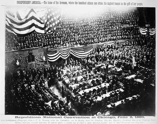 PRESIDENTIAL CAMPAIGN, 1880. Republican National Convention in Chicago, Illinois. Photograph, 2 June 1880