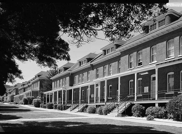 PRESIDIO, 1940. Barracks at the Presidio, San Francisco, California. Photograph by H