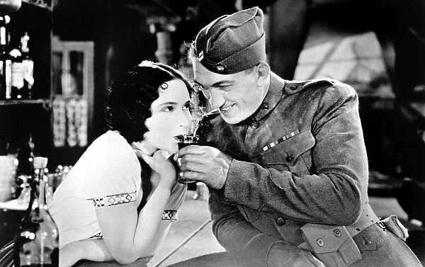 WHAT PRICE GLORY, 1926. Dolores del Rio and Victor McLaglen in the film What Price Glory directed by Raoul Walsh, 1926