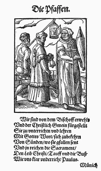 PRIESTS, 1568. Woodcut, 1568, by Jost Amman