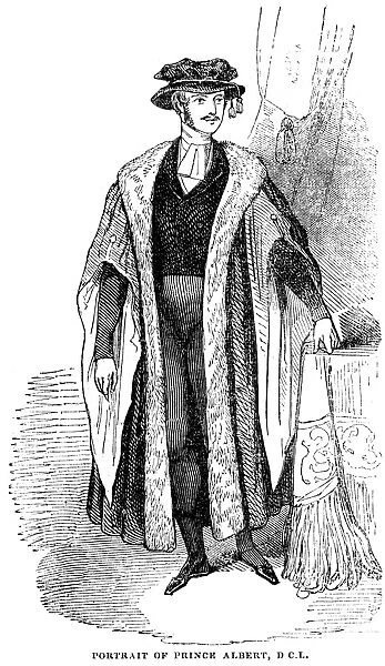 PRINCE ALBERT (1819-1861). Prince Consort of England. Wood engraving, English, 1843