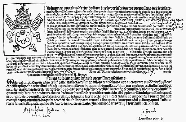 Printed Indulgence, 1515
