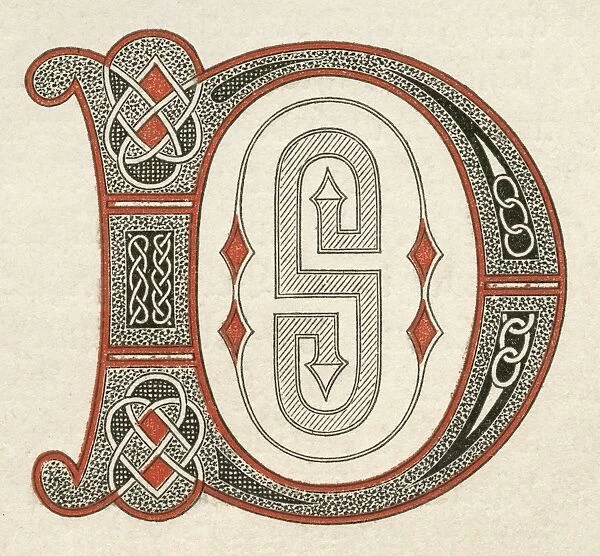 PSALTER: CAPITAL D. Capital letter D from the Psalter of Ludwig the German, c860