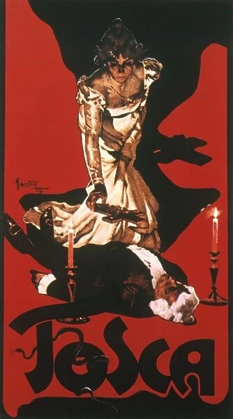 PUCCINI: TOSCA POSTER, 1900. Poster by Hohenstein for the first production of Puccini's