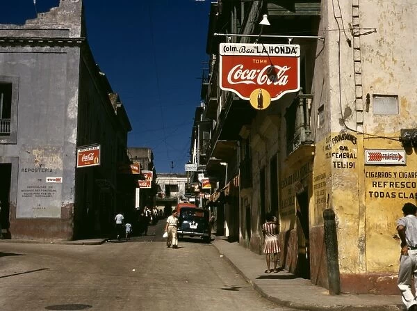 PUERTO RICO: SAN JUAN, 1941. Street in San Juan, Puerto Rico. Photograph by Jack Delano