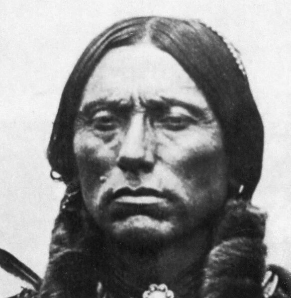 QUANAH PARKER (1845-c1911). Kwahadi Comanche subchief. Detail of a photograph