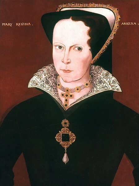 QUEEN MARY I OF ENGLAND. Queen of England, 1553-58. Oil on panel, 17th century