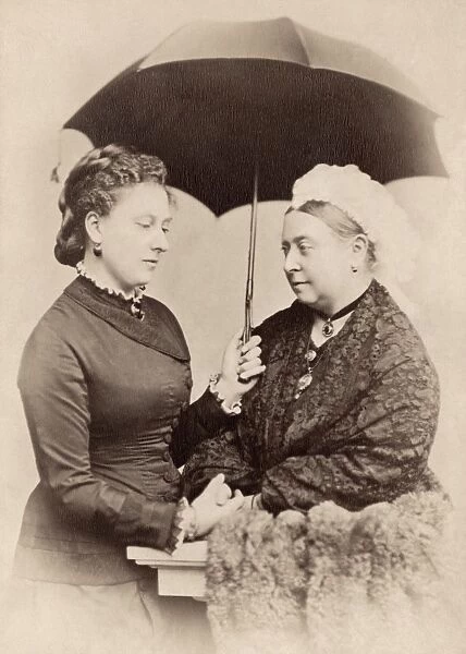 QUEEN VICTORIA (1819-1901). Queen of Great Britain (1837-1901). With her daughter