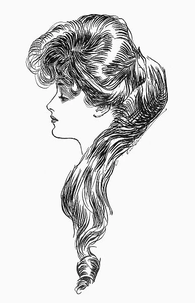 The Question Mark. Drawing, 1903, by Charles Dana Gibson
