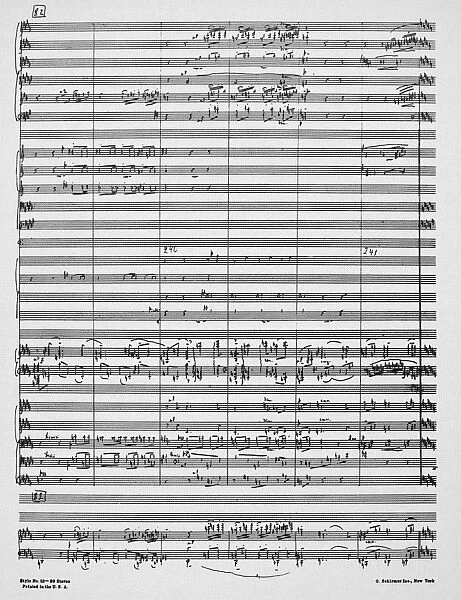 RACHMANINOFF: MANUSCRIPT. Autograph manuscript page of Sergei Rachmaninoffs Concerto No