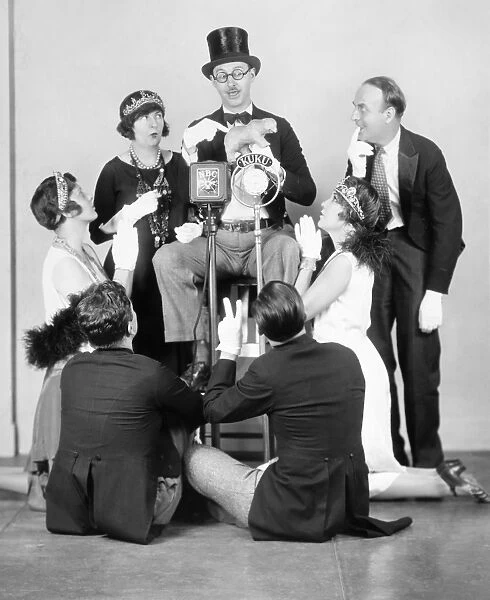 RADIO SHOW, 1920s. Professor Ambrose Weems and the Cuckoo Program in the early