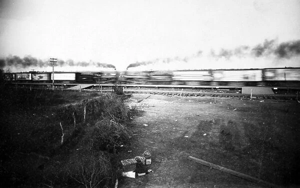 RAILROAD COLLISION, 1896. The collision of two trains at Crush, Texas, 15 September