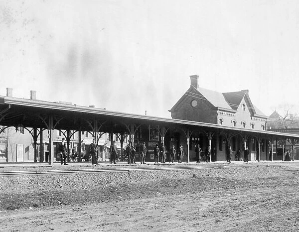 RAILROAD STATION, 1889. Brick Church station, Montclair, New Jersey, 1889