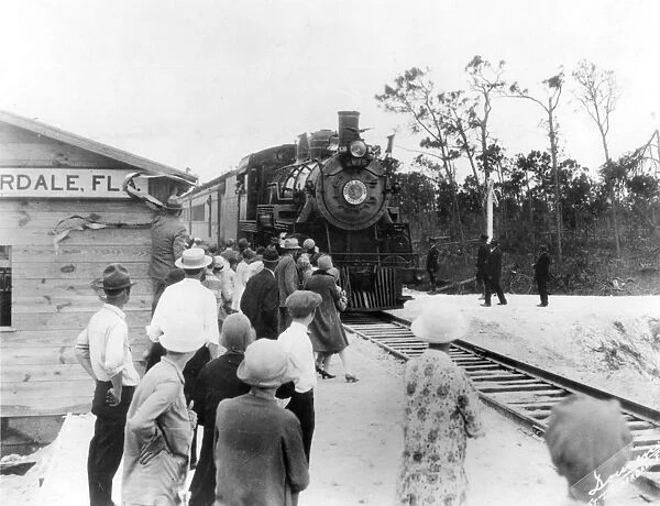 RAILROADS: STATIONS. The arrival of the Orange Blossom Special in Fort Lauderdale
