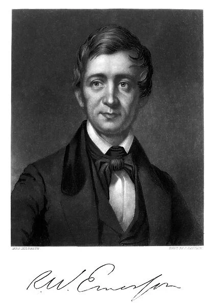 RALPH WALDO EMERSON (1803-1882). American philosopher and man of letters. Mezzotint