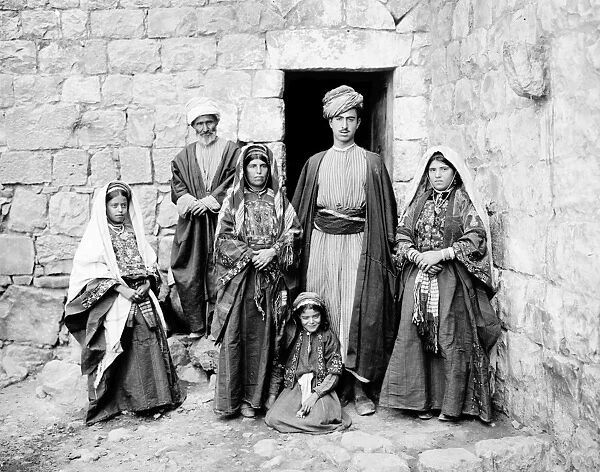 RAMALLAH: FAMILY, c1910. A Palestinian family in Ramallah. Photograph, c1910