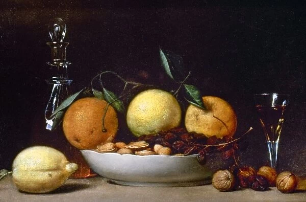 Raphaelle Peale: A Dessert. Oil on wood, 1814