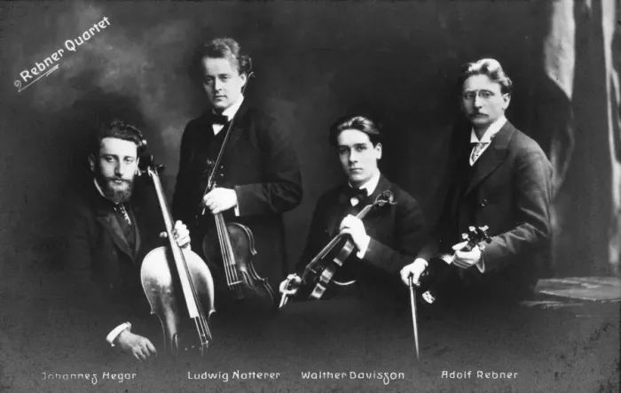 Framed Print : REBNER QUARTET, c1910. German string quartet. Left to right: Johannes Hegar, Ludwig Natterer