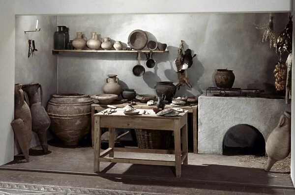 Reconstruction of a Roman kitchen