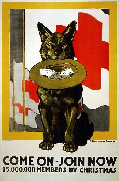 RED CROSS POSTER, 1917. American Red Cross recruiting and fundraising poster. Lithograph by Richard Fayerweather Babcock, 1917