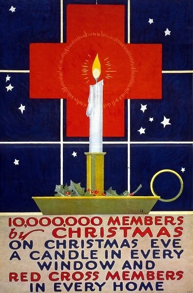 RED CROSS POSTER, 1917. Red Cross recruiting poster during Christmas time, 1917