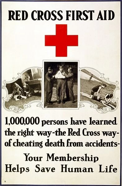 RED CROSS POSTER, 1919. Membership recruiting poster for the American Red Cross, 1919