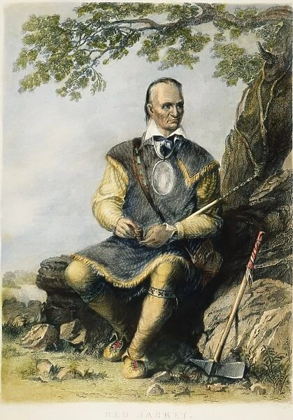 RED JACKET (1758?-1830). Seneca chief Sagoyewatha: steel engraving, American, 19th century