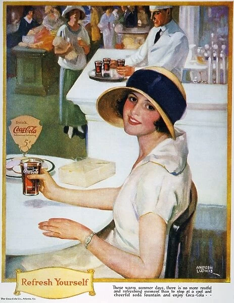Refresh Yourself. Advertisement for Coca-Cola from an American magazine of 1924