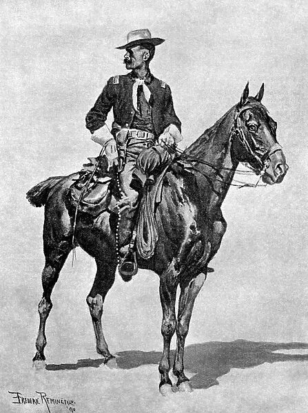 REMINGTON: LIEUTENANT, 1890. Lieutenant S. C. Robertson, Chief of the Crow Scouts