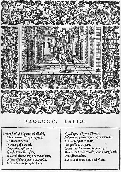 RENAISSANCE THEATER, 1597. Performance of L Amfiparnaso, a madrigal comedy by Orazio Vecchi
