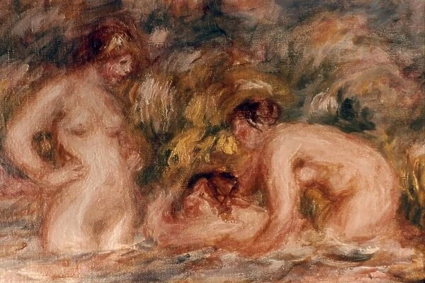 RENOIR: BATHERS, c1918-19. Pierre Auguste Renoir: Les Baigneuses (detail). Oil on canvas, c1918-19