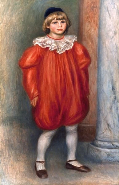 RENOIR: CLAUDE  /  CLOWN. Pierre Auguste Renoir: Claude Renoir as a clown. Oil on canvas