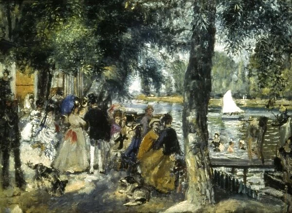 RENOIR: GRENOUILLERE, 1868. Pierre Auguste Renoir: La Grenouillere. Oil on canvas, 1868