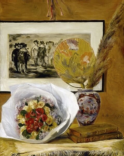 RENOIR: STILL LIFE, 1871. Sill Life with Bouquet. Oil on canvas, Pierre-Auguste Renoir
