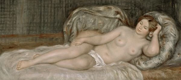 RENOIR: NUDE WITH PILLOWS. Oil on canvas, Pierre-Auguste Renior, 1907