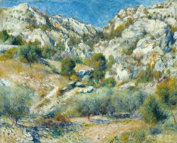RENOIR: ROCKY CRAGS, 1882. Rocky Crags at L Estaque. Oil on canvas, Pierre-Auguste Renoir