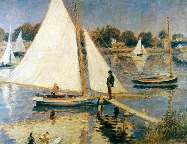 RENOIR: SAILBOATS, 1873-74. Pierre Auguste Renoir: Sailboats in Argenteuil. Oil on canvas, 1873-74