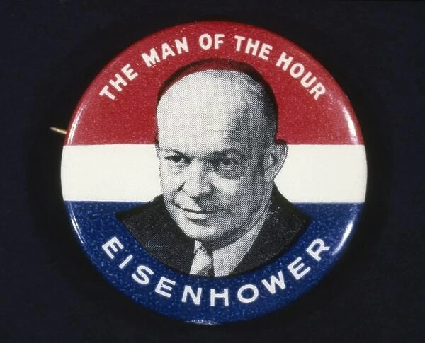 Republican button from the 1952 presidential campaign, supporting the election of Dwight D. Eisenhower