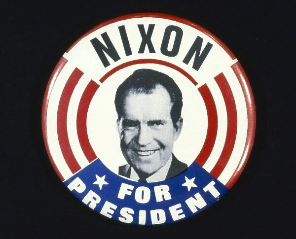 Republican button from the 1960 presidential campaign, supporting the presidential candidacy of incumbent Vice President Richard Nixon