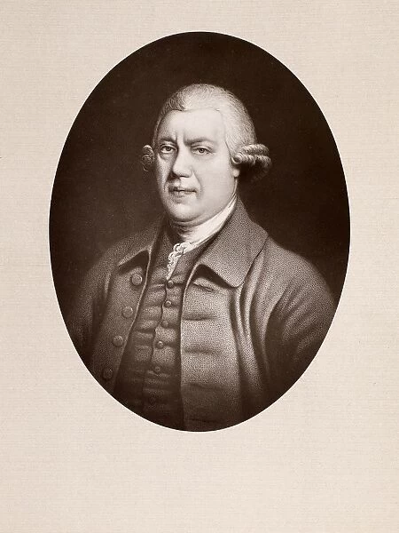 RICHARD ARKWRIGHT (1732-1792). English inventor and manufacturer. Mezzotint, English, 19th century