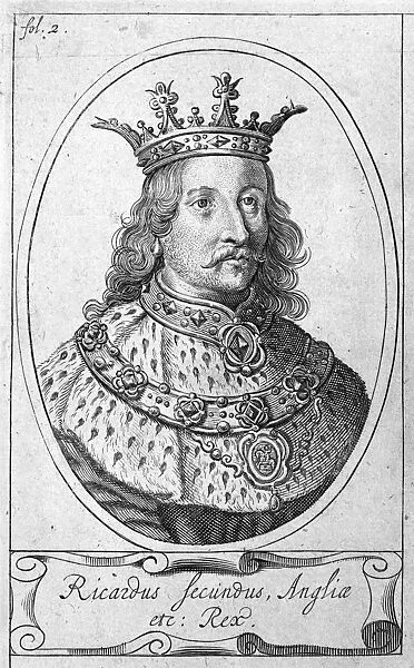 RICHARD II (1367-1400). King of England 1377-99. Etching, 17th century
