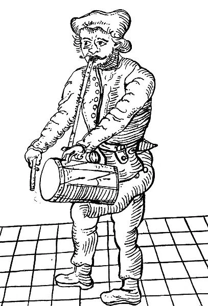RICHARD TARLTON (d. 1588). English comic actor. Contemporary English woodcut