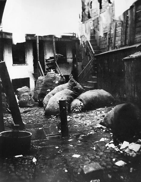 RIIS: BOTTLE ALLEY, c1890. A view of Bottle Alley on Baxter Street in New York City