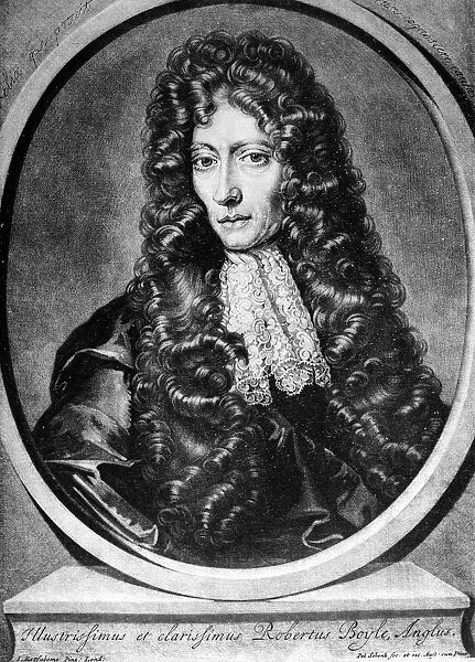 ROBERT BOYLE (1627-1691). English chemist and physicist. Mezzotint, Dutch, 18th century
