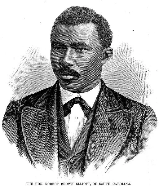 ROBERT BROWN ELLIOTT (1842-1884). American legislator. Line engraving, 1874