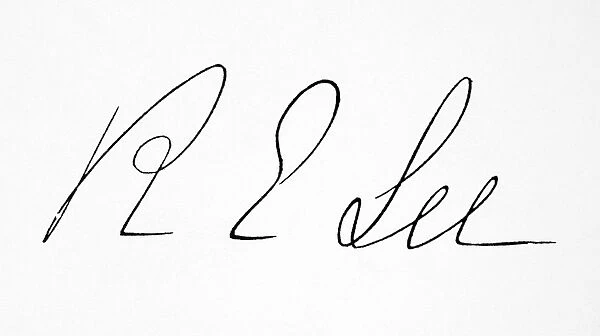 ROBERT E. LEE (1807-1870). American general. Autograph signature
