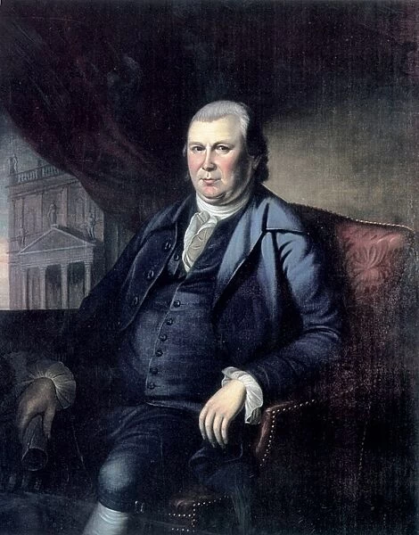 ROBERT MORRIS (1734-1806). American financier and statesman. Oil on canvas, 1782
