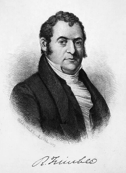 ROBERT TRIMBLE (1777-1828). American jurist. Etching, 1889, by Albert Rosenthal