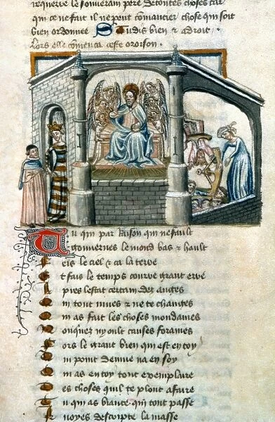 Roman philosopher. Led by Wisdom to throne of God: French manuscript illumination, c1425-1430